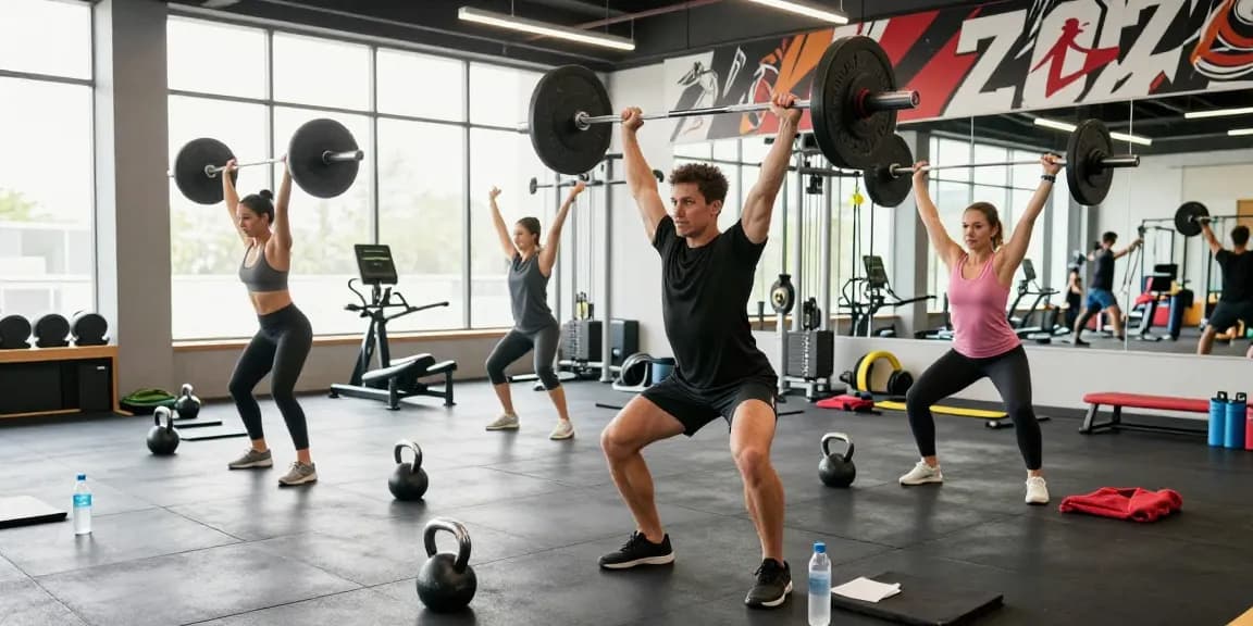 Spiergerichte training in Unique Pharma Steroïden Winkel met gewichtheffen en fitnessapparatuur.