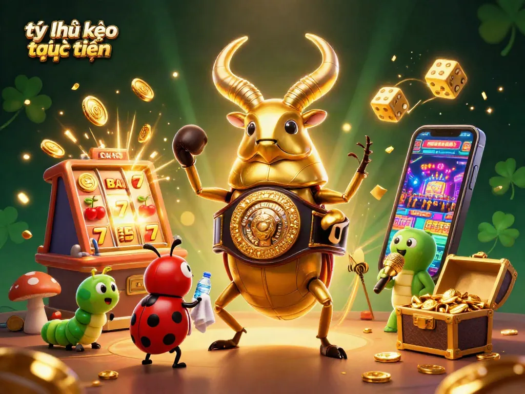 Engage with tỷ lệ kèo trực tuyến in a vibrant 3D illustration showcasing dynamic betting actions.