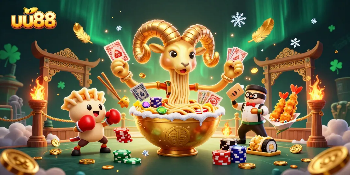 uu88 interactive casino scene featuring vibrant characters amid swirling betting elements