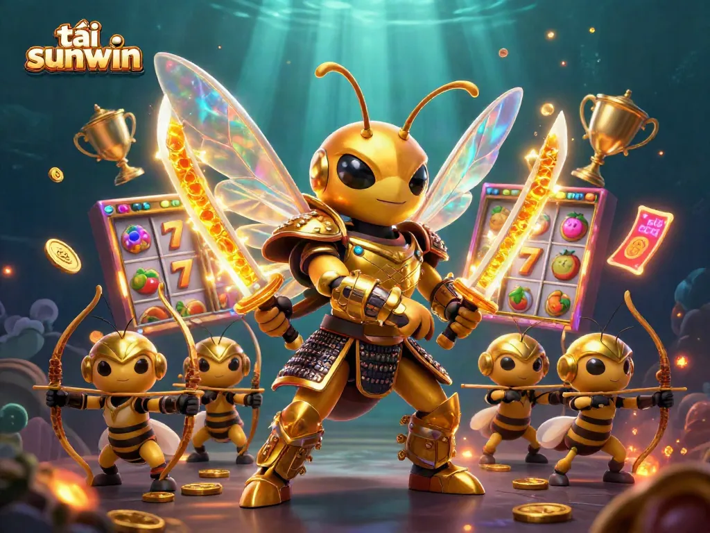 Experience the thrill and excitement while you tải sunwin through this vibrant 3D slot game illustration.
