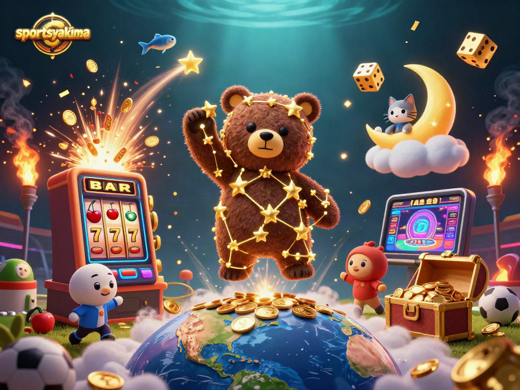 Bet on exciting sportsyakima betting strategies with this vibrant casino-themed 3D illustration.
