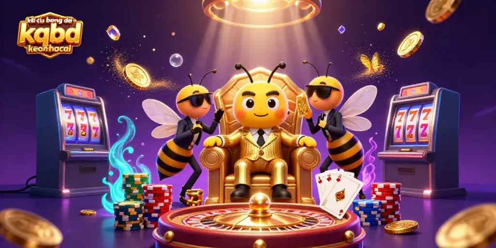 Engaging illustration showcasing kết quả bóng đá - kqbd keonhacai with a dynamic gambling scene featuring casino characters and elements.