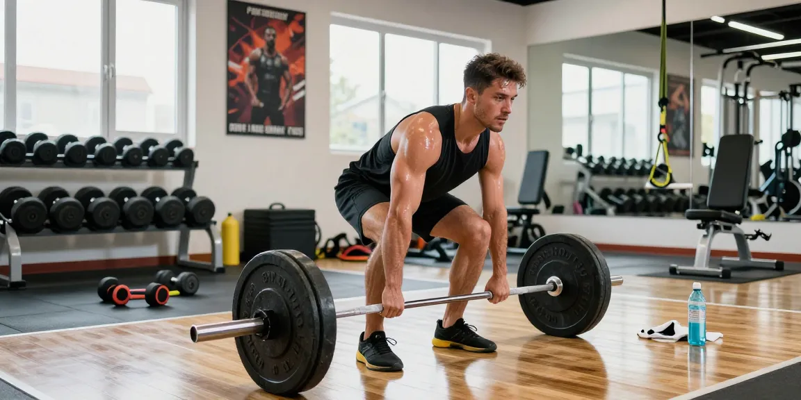 Prime Pharma Steroids trainingen in een moderne sportschool met een hoogopgeleide atleet die deadlifts uitvoert.