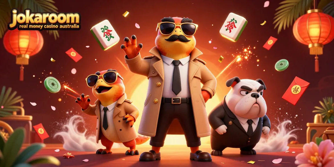 Experience the excitement of jokaroom real money casino australia in this vibrant 3D casino scene.